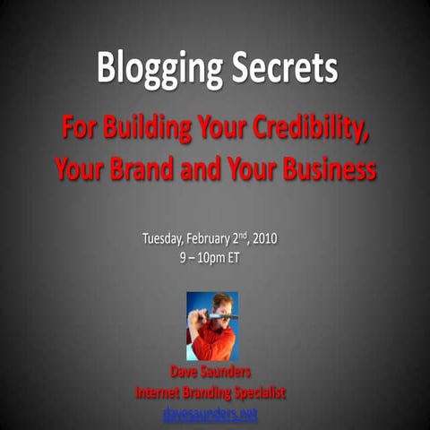 Blogging Webinar