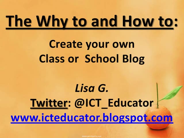 Creating a Blog