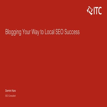 Blogging Your Way to Local SEO Success