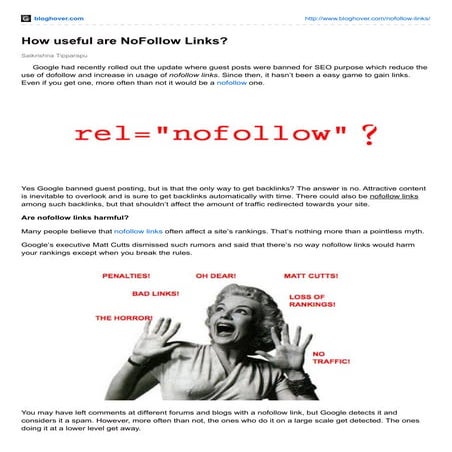 How useful are NoFollow Links?