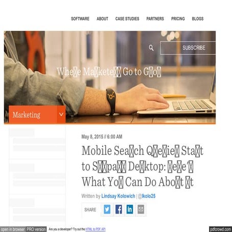 Mobile Search Queries Start to Surpass Desktop: Here's What You Can Do About It 