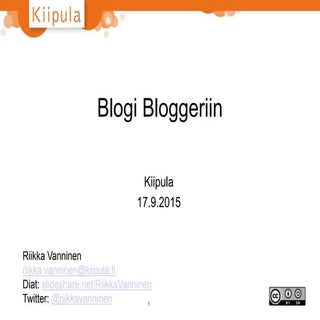 Blogi Bloggeriin