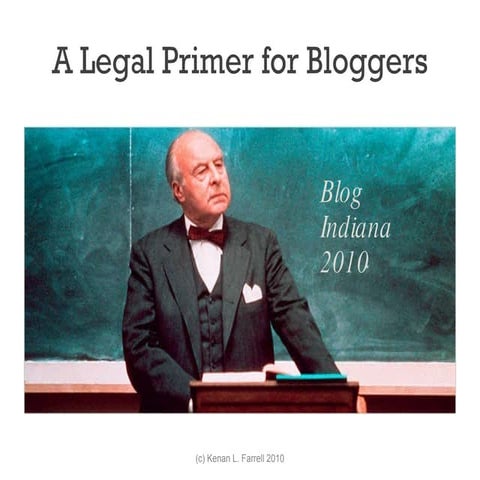 A Legal Primer for Bloggers - #BIN2010