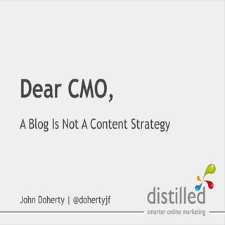 A Blog is not a Content Strategy