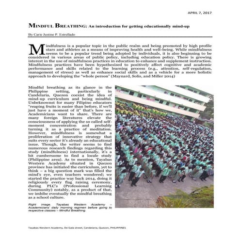 mindful breathing (Philippines)