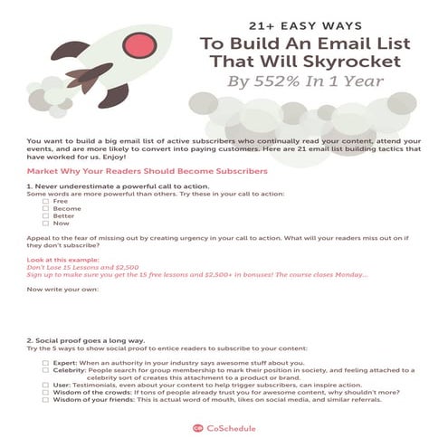 21 Easy Ways To Build An Email List That Will Skyrocket