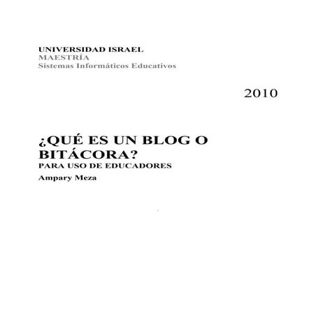 Blog o bitacora | PDF