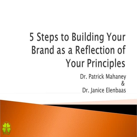 Dr. Patrick Mahaney and Dr. Janice Elebaas: 5 Steps to Building Your Brand as...
