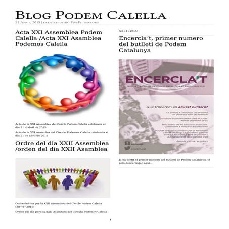 Blog podem calella 25 04-2015