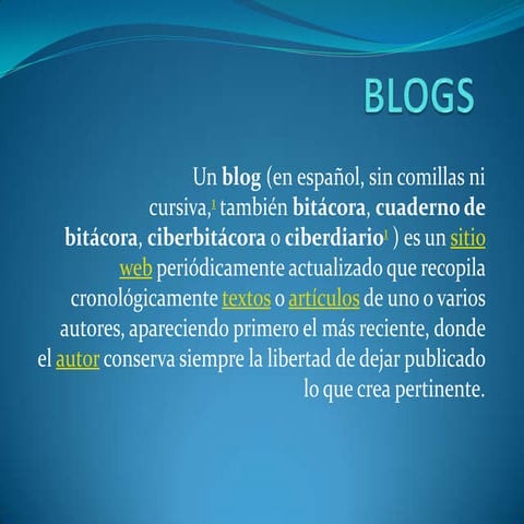 Bitacora y Blog | PPTX