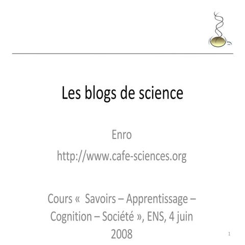 Les blogs de science