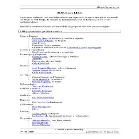 Blogs para leer