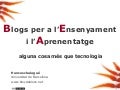 Blogs per a l'ensenyament i l'aprenentatge