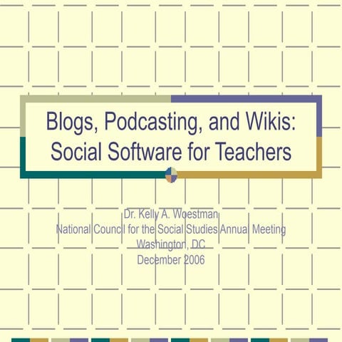 Blogs, Podcasting, And Wikis