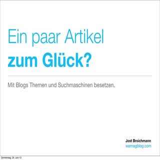 Tourismusforum MV: Blogs für Hotels