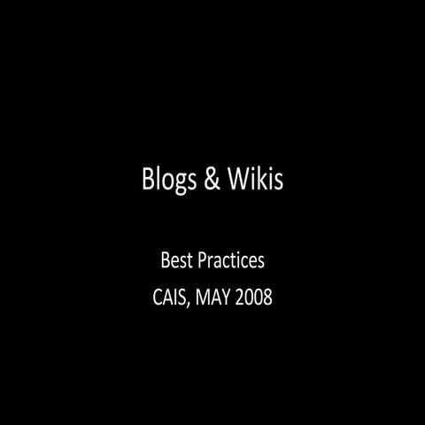 Blogs & Wikis Intro