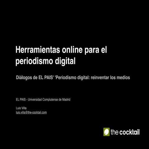 Blogs y herramientas para el periodismo digital