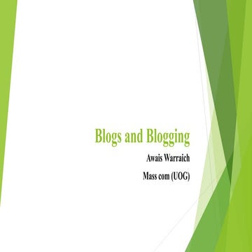 Blogs and blogging
