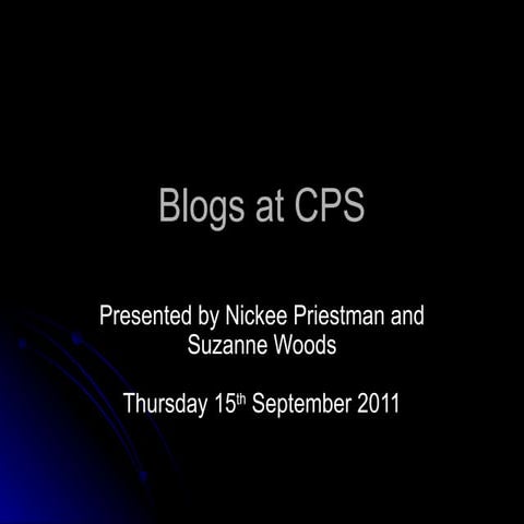Blogs at CPS