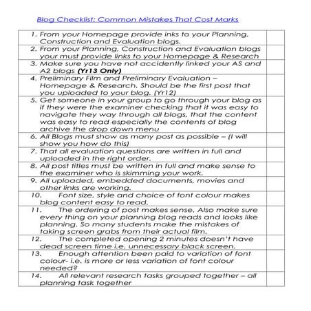 Blogs & Common Mistakes