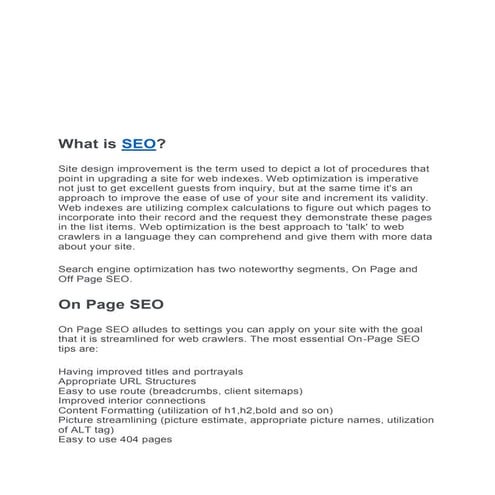 Blog seo