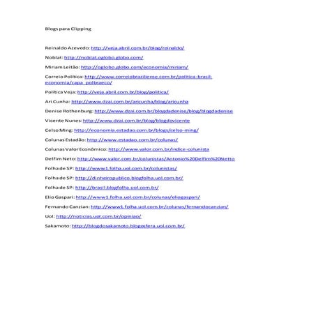 Blogs para clipping