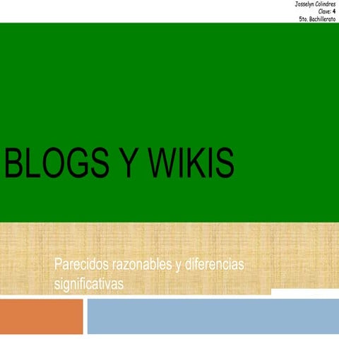 Cuadro comparativo blog y wiki | DOCX