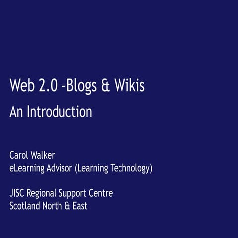 Blogs & Wikis, Borders College