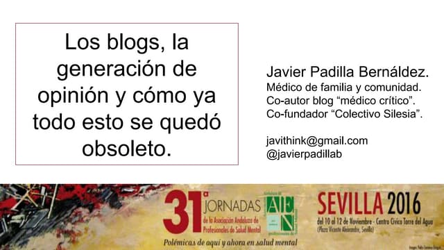 Blogs, comunicación en salud y creación de opinión