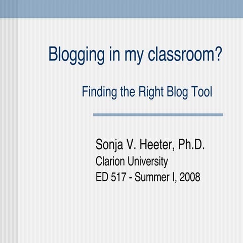 Blog Tools