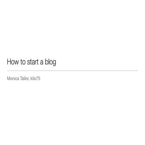 How to start a blog - Fabric Bradford