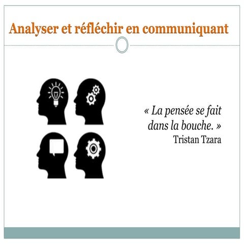 Un blogue : pour analyser et réfléchir