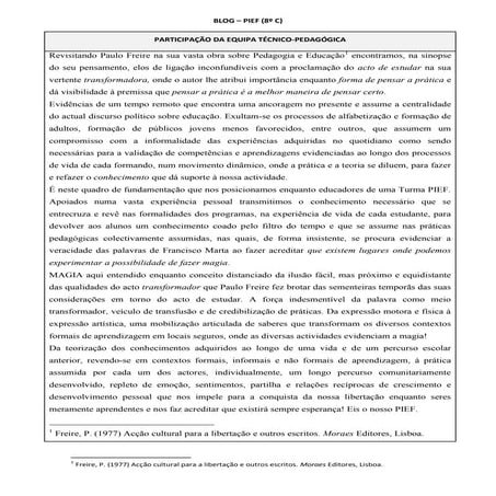 Blogue pief 1ª participação