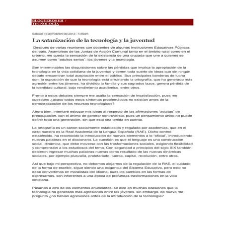 Juventud y tecnología 