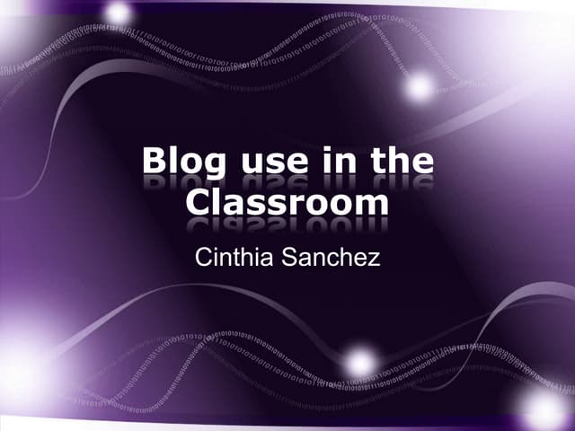 Blog use in the