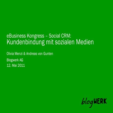 Blogwerk SocialCRM 2011