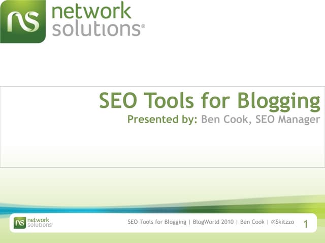SEO Tools for Bloggers