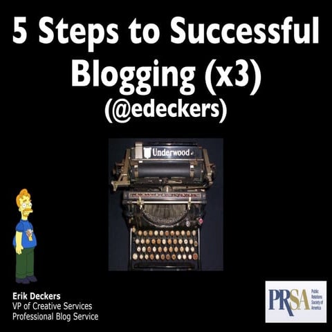 Blog Writing Basics for Hoosier PRSA