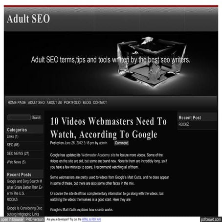 Blog xseo 10 Videos Webmasters Need To Watch, According To Google
