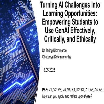 Turning AI Challenges into Learning Opportunities: Empowering Students to Use...