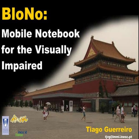 BloNo: Mobile Notebook for the visually impaired