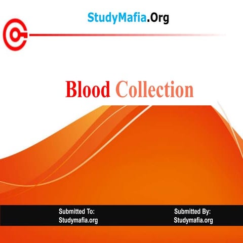 Blood sample collection procedurdures info