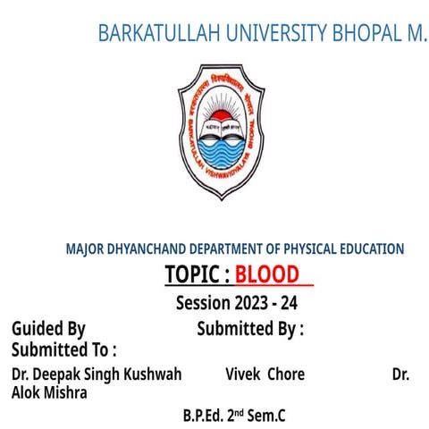 Blood anatomy and physiology | PPTX