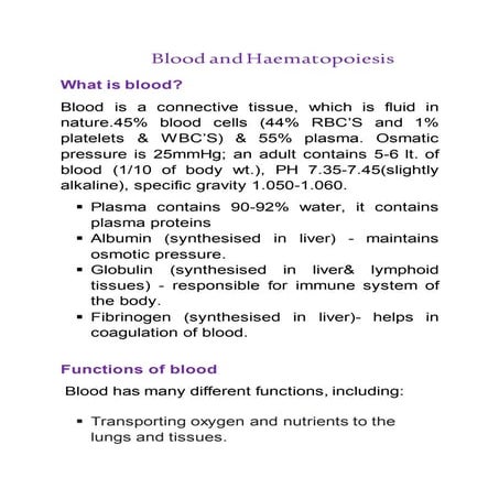 Blood forming organs and Hematopoiesis.ppt