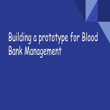 Blood bank project