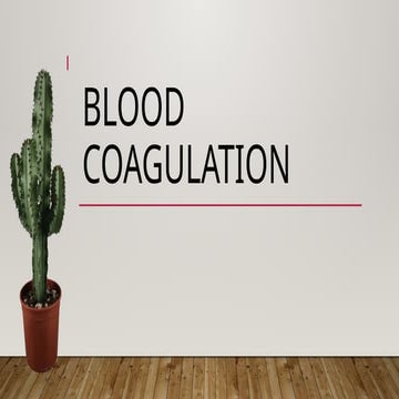 BLOOD COAGULATION in biochemistry lecture
