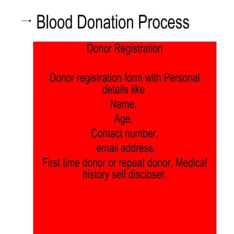 Blood donation process