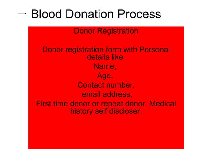 Blood donation process