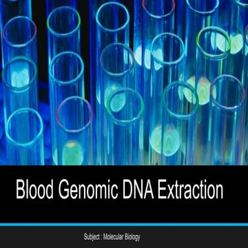 Blood genomic DNA extraction - Jackson Chary