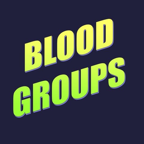 Blood Groups and abo grouping and RH system